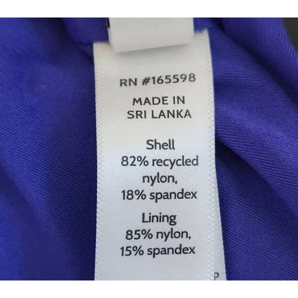 NWT Andie The Samoa Cutout OnePiece Swimsuit Removable Cups XL Lapis Purple - Picture 8 of 12